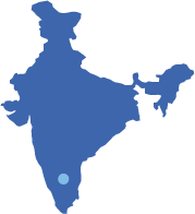 map showing bangalore india