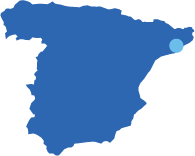 map showing montornes spain