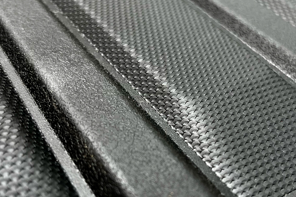 closeup of molded foam engine cover